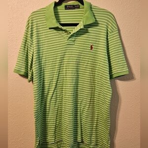 Polo by Ralph Lauren Green Striped Polo Shirt